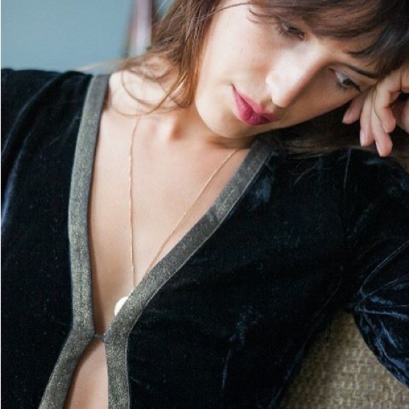 Rouje Jade Crushed Velvet Cutout Long Sleeve Midi Dress Dark Blue 36 / 4 - Picture 12 of 12